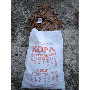 Кора лиственницы 6-10см, 60л